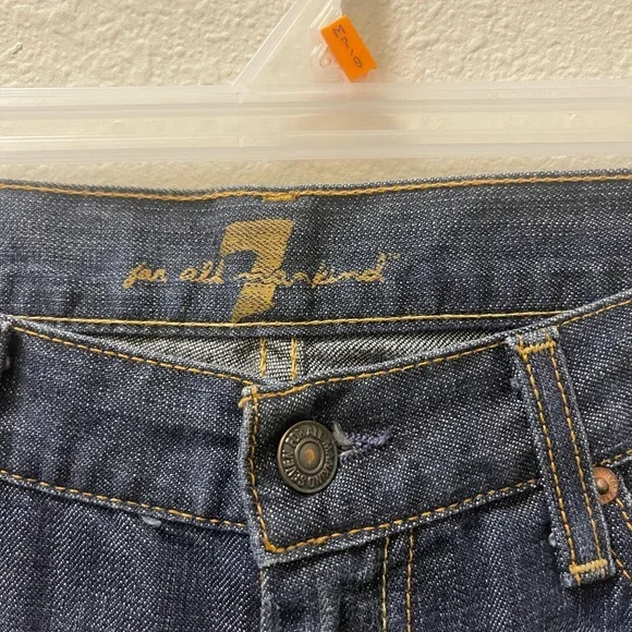 7 For All Mankind Indigo Denim Jeans - Picture 2 of 4